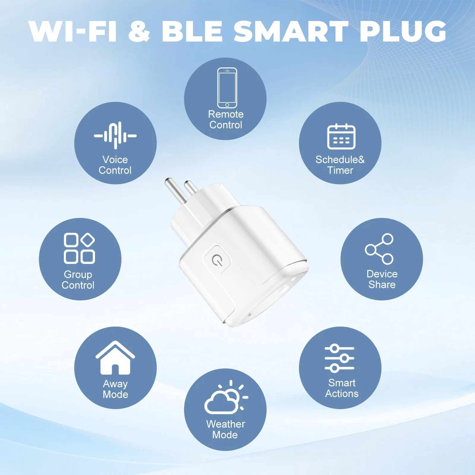 European Standard Smart Socket WiFi Smart Plug CozyLife Remote Control 16A Smart Home Security Door Protection Timing Settings H8cbc01e22f2049d482a31ede3f234ec2C