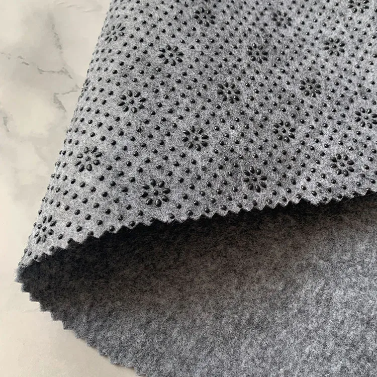 Cuttable Fabric Textile Raw Material Non Slip Felt Anti Slip Backing