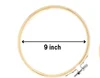 23cm Wooden Round Embroidery Hoops Adjustable Bamboo Circle Cross Stitch Hoop Ring Bulk Wholesale for Art Craft Handy Sewing