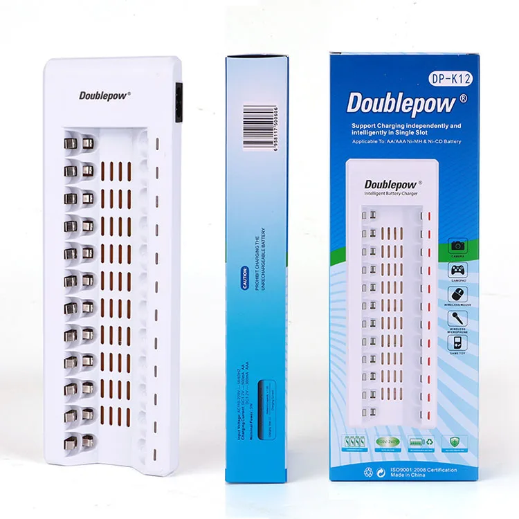 Best Price 12 Slots Led Indicator Light Aa Aaa Nimh Battery Charger
