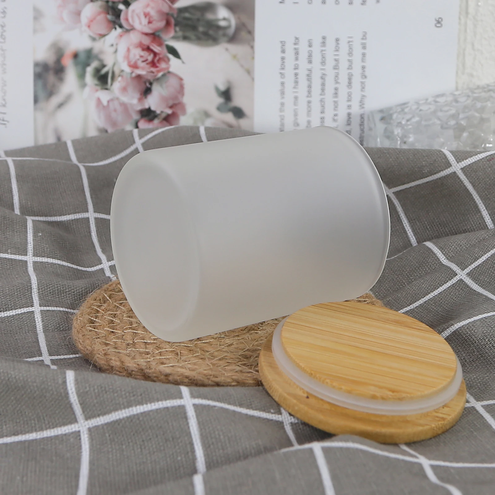 Wholesale Custom 6oz Frosted Clear Sublimation Blanks Small Tealight