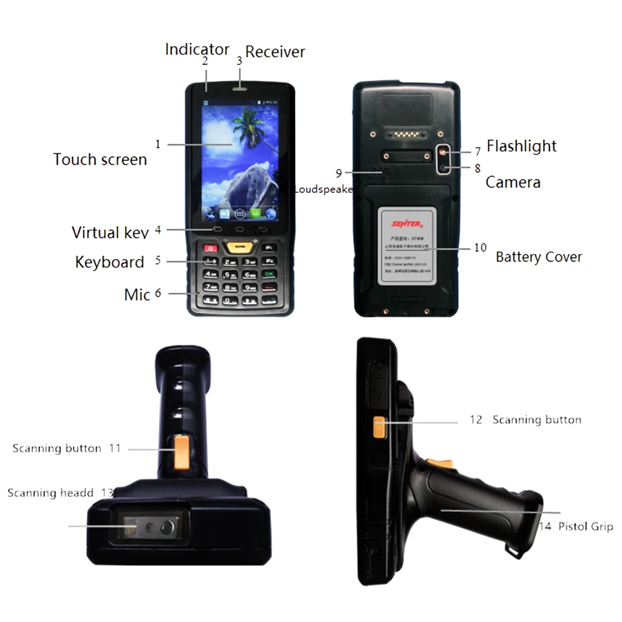 Scanner De Codesbarres,Android,Caméra De Sécurité Numérique Personnel