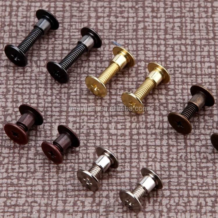 Brass Nail Round Head Screws Strap Rivets Screw Leather Craft Solid Nail Bolt 