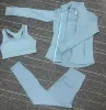 Nylon New Sports Apparel Manufacturer Women Active Wear Workout Fitness Clothing Jacket Yoga leggings and Sports Bra Suit