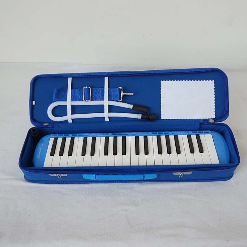 New Product 37 Key Blue Melodica Pianica With Carrying Case For Adult