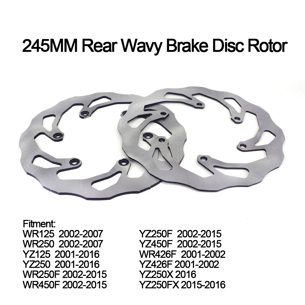 Front and Rear Brake Rotors Disc for Yamaha YZ250 YZ250F 2002-2015 YZ250X 2016
