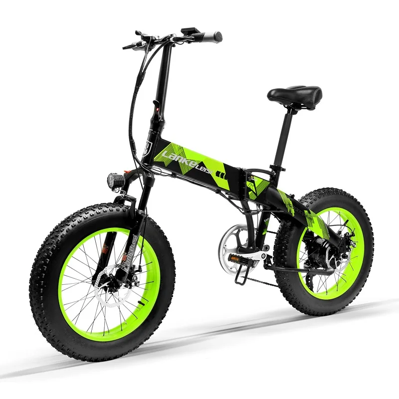 EU Quality LANKELEISI 20"x4.0" inch 48V 1000W 13AH L G Lithium Battery Fat Tire Folding E-bike Electric Bike Electric Bicycle