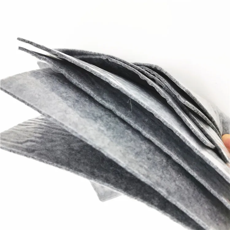 Customized needle punched PET felt adhesive PE film felt