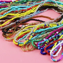 Wholesale Bulk Custom African Ghana Women Bikini Belly Chain Body Jewelry Crystal Glass Seed Beaded String Waist Beads