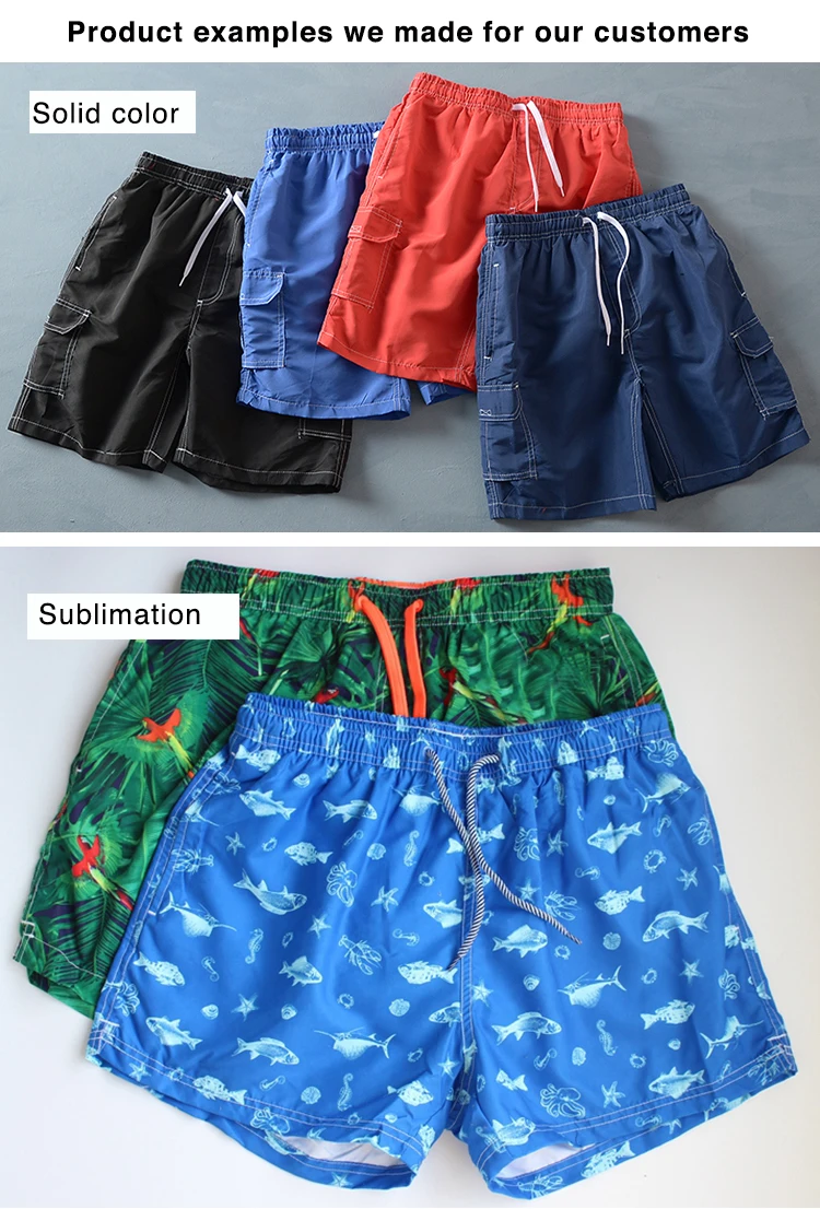Custom Sublimation 7 Inch Flash Palms Printed New Style Beach Surf Wear Swimwear Manufactures of Board Shorts