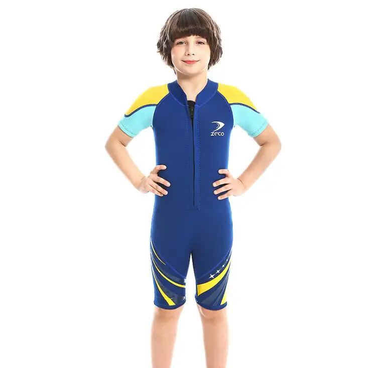 5mm儿童潜水服男童连体加厚保暖浮潜冲浪泳衣