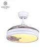 Three-Color LED Light Source Lighting Retractable Folding Blades Fan Light