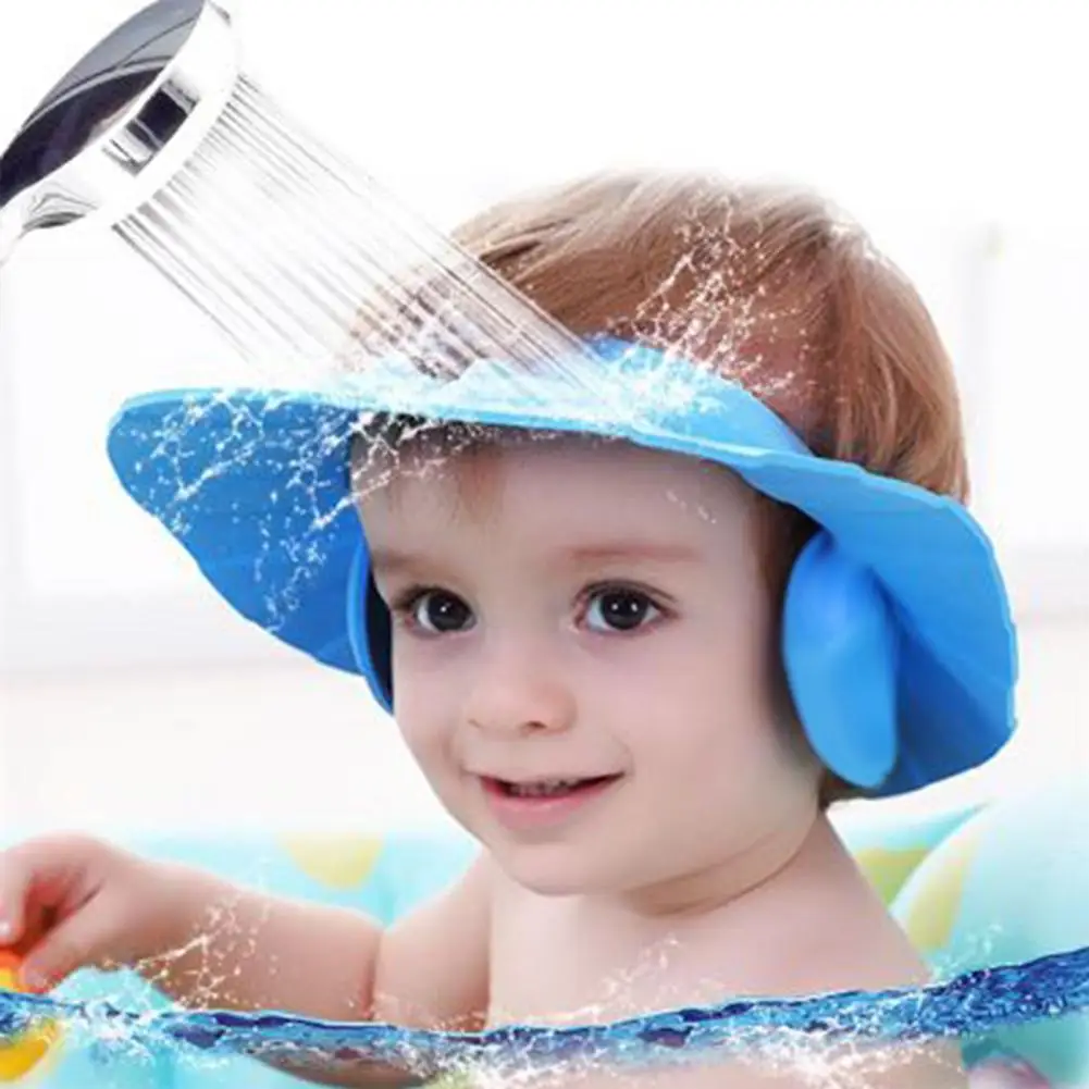 Safe Shampoo Shower Bathing Bath Protect Soft Cap Hat For Baby Wash Hair Shield 
