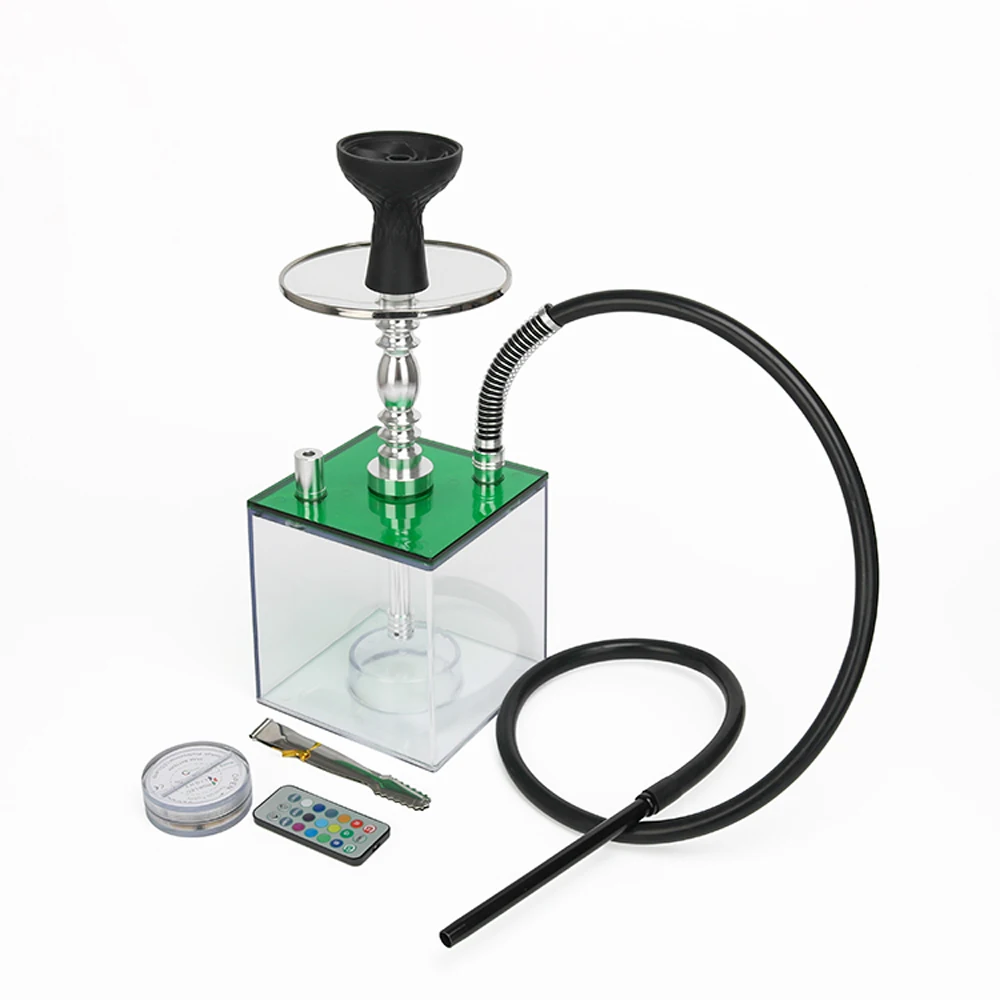 Wholesale Hookah Shisha Modern Transparent Sheesha Chicha Cube Shisha