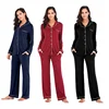 Wholesale Two Pieces Leisure Wear Sexy Mature Casual Creative Ladies Pyjama Suits for Girls Cotton Piped Women's Pyjamas Sets