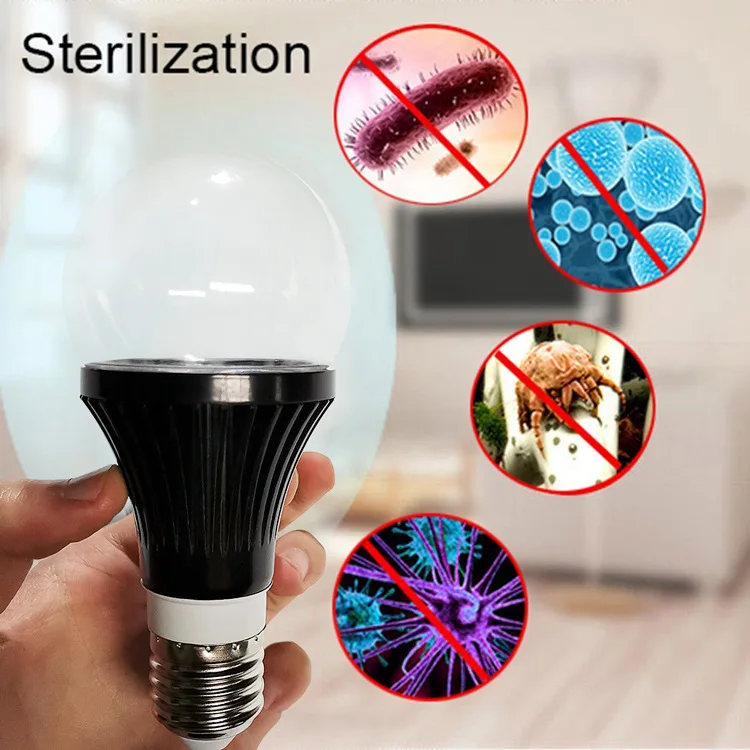 Led  E27 3W 5W 7W  UV Ultraviolet LED Blacklight Bulb for Indoor Disinfection