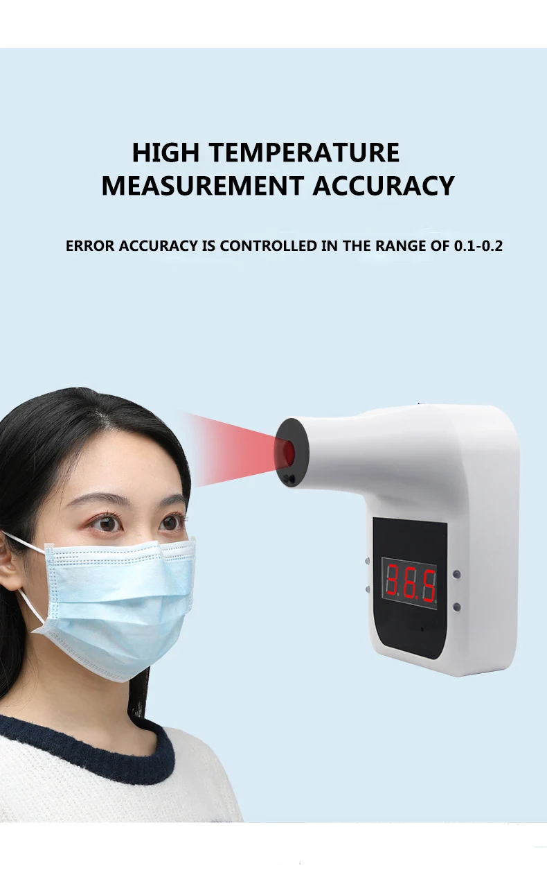 Automatic Induction Wall Mount Digital Body No Touch Thermometer