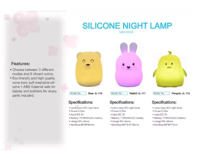 led night light table lamp