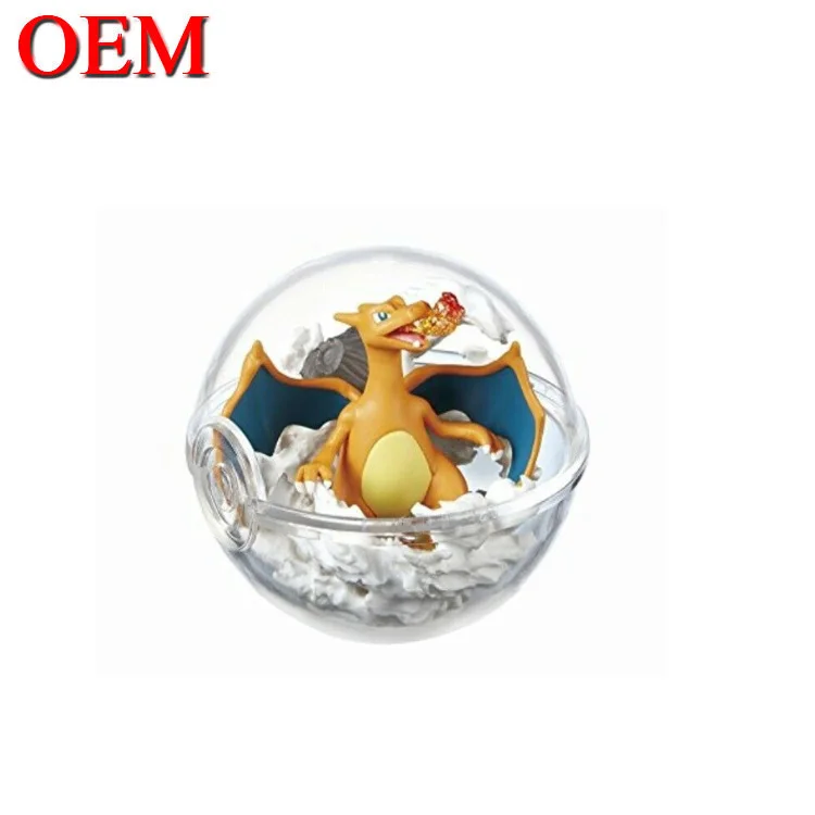 Customized 3d Plastic Cute Mini Cartoon Character Capsule Toys