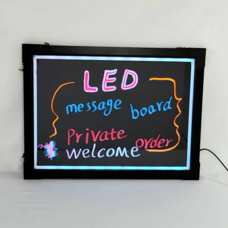 LED plug-in fluorescent electronic message flashing acrylic led writing board