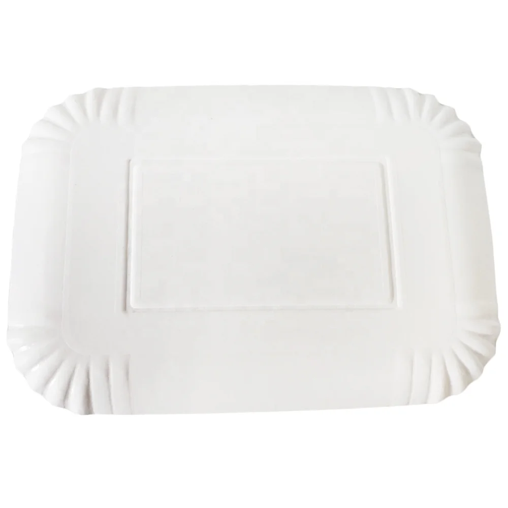 Rectangular Gold Paper Platters Paper Plate Dish Disposable Party