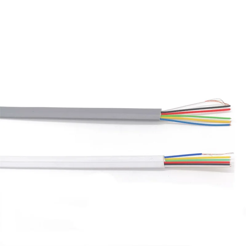 Bulk Telephone Cable 6 Conductor 6c Flat Phone Cord 30awg Modular Phone