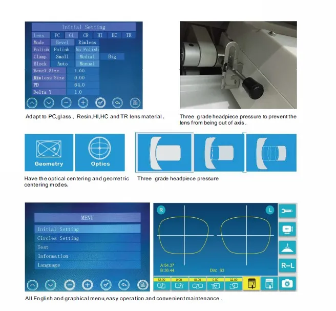 Ale3500 Patternless Optical Edger Optical Auto Lens Edger Patternless