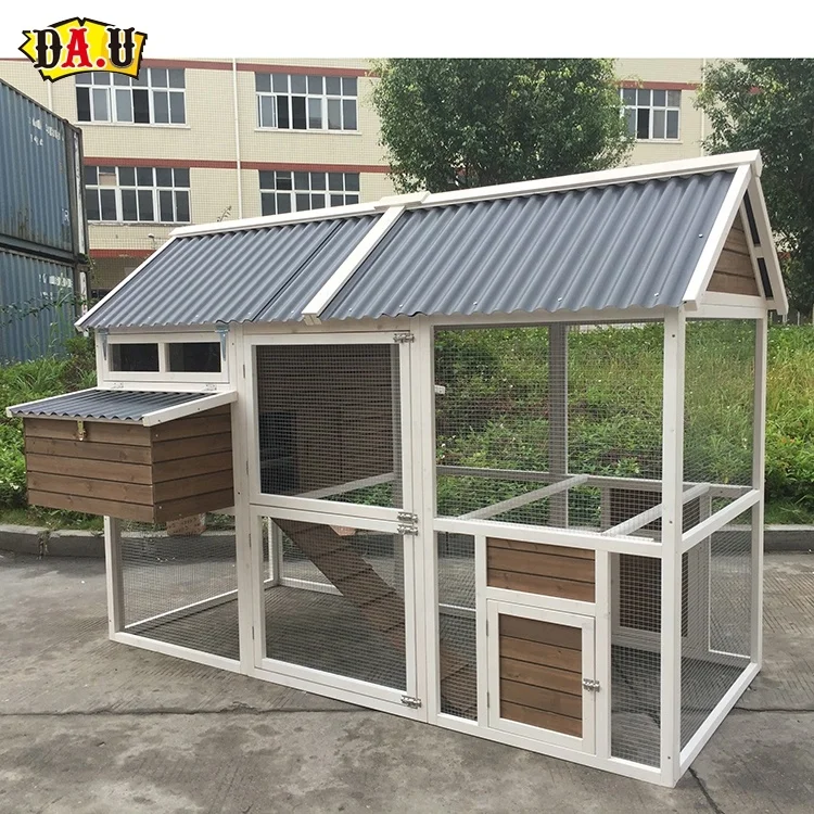 Gallinero De Madera De Metal Móvil Para Exteriores,Tamaño Personalizado