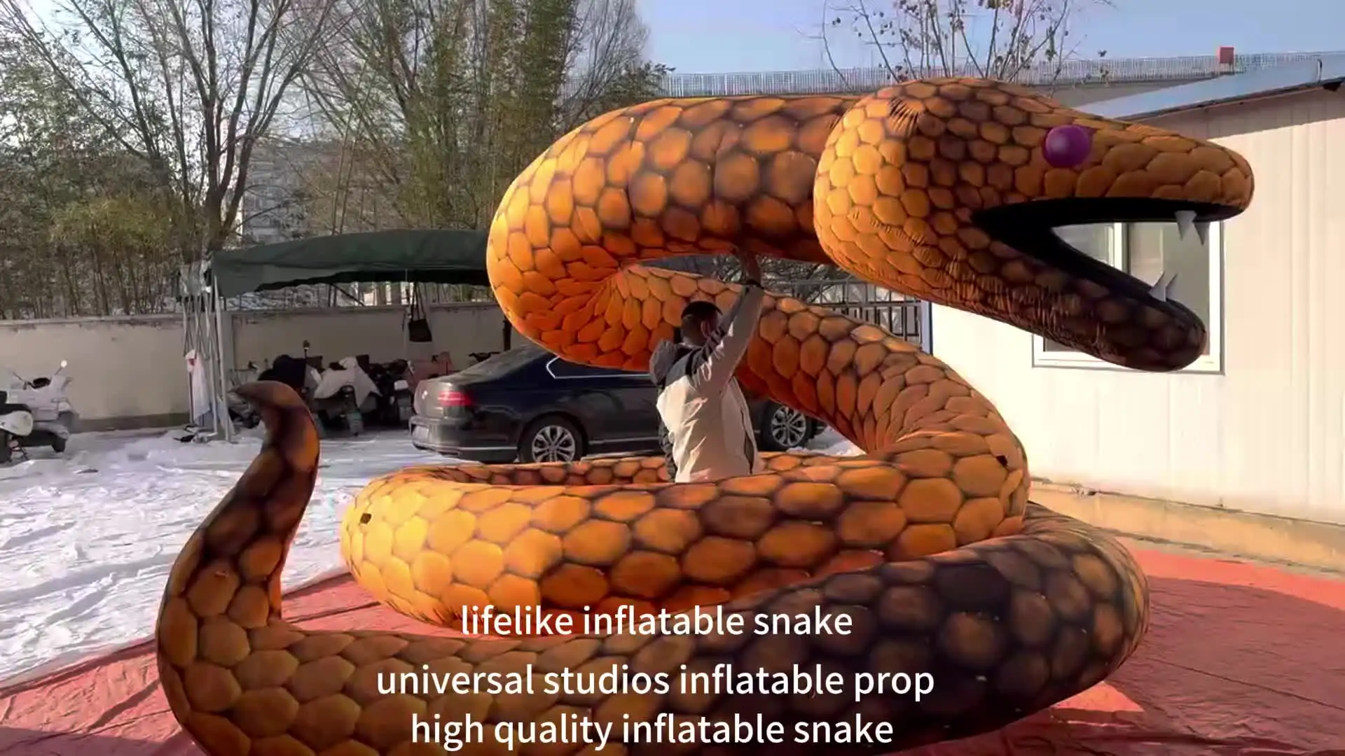 4 Pezzi Falso Serpente Gonfiabile, Grandi Serpenti Gonfiabili per Piscina Pitone Gonfiabile Realistico Inflatable Snake per Giardino Festa di Compleanno Decorazioni di Halloween (3 Stili