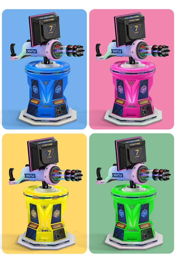 Children's Coin-Operated Gatling Shooting Video Game Machine for Mall Square Entertainment Centers and Game Cities