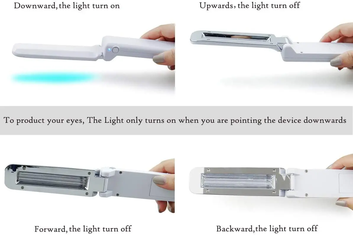 Foldable UV disinfecttion lamp sanitizer wand uvc ultraviolet sterilizer wand