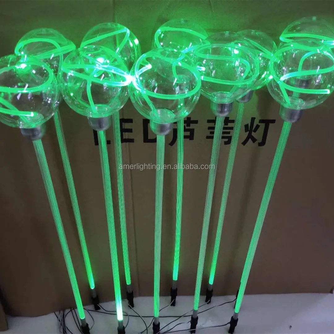 Dia80mm Side Glow Fiber Optic Ball Light For Yard Decoration Buy Side
