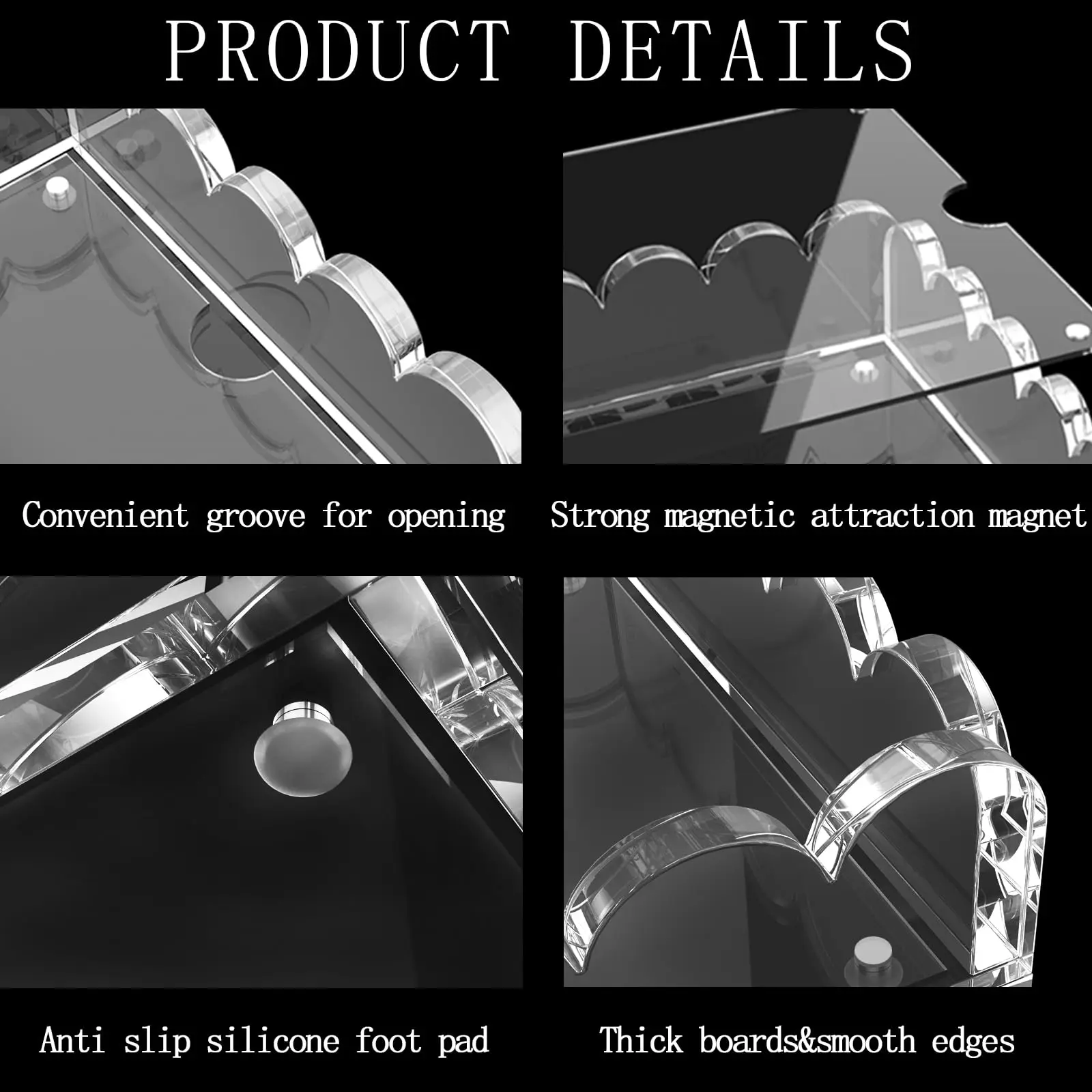product acrylic tray with magnetic mat customizable for photos artwork or messages 5x7inch-4
