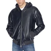 wholesale custom oem men's water resistant two side hand pockets leather jackets