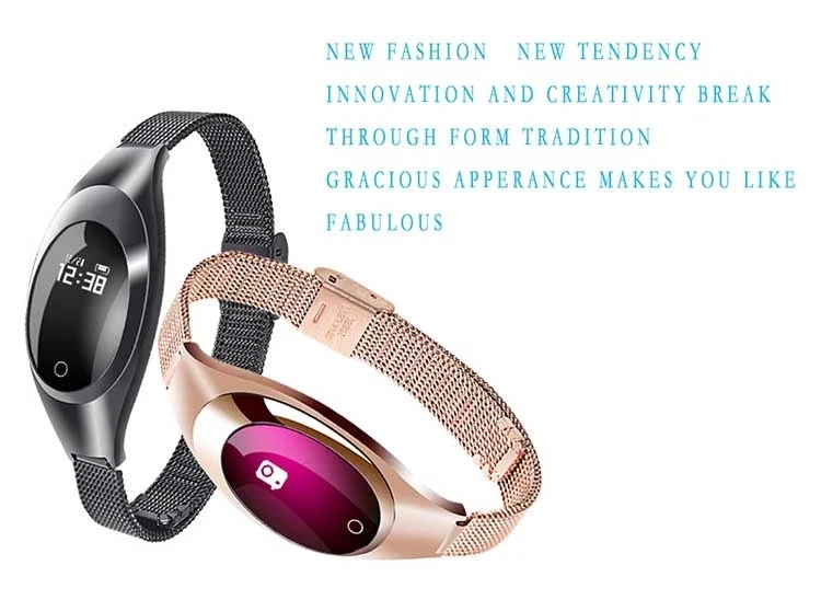 Smart Bracelet Z18 Ladies Luxury Jewelry Sports Pedometer Bluetooth