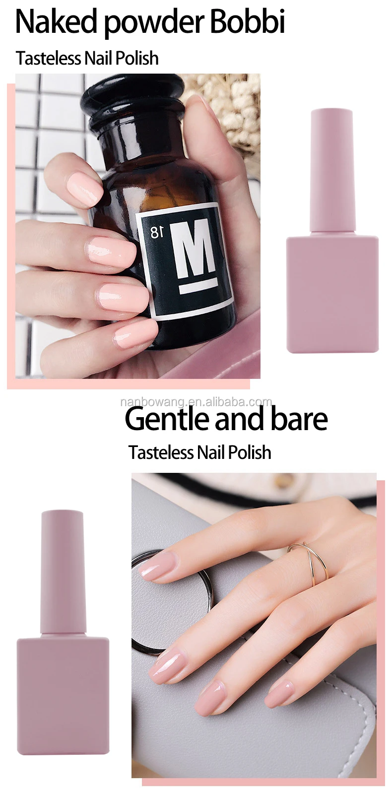 Manufacturer's Highgrade Nail Polish Bottle With Lid And Brush Glass