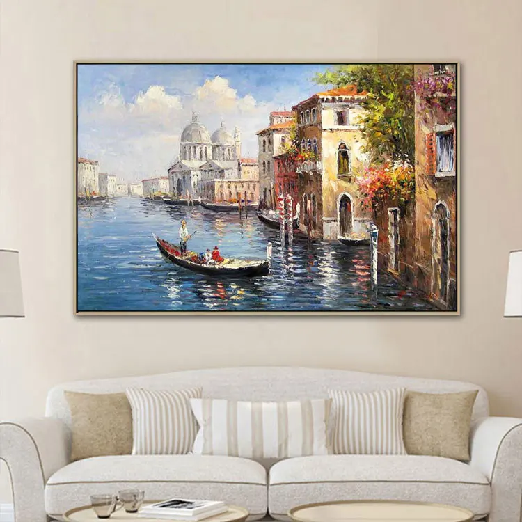 Venta Caliente Italia Venecia Paisaje Agua Ciudad Arte De La Pared