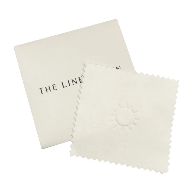 Custom Paper Card Packed Jewelry Polishing Cloth With Embossed Logo
