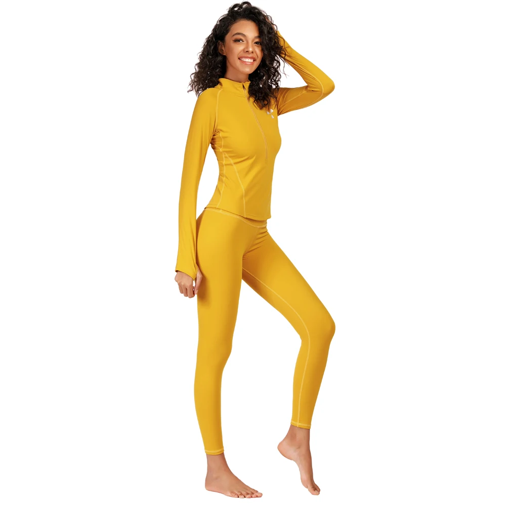 Yoga Pants And Jacket Sets Long Sleeve Yoga Sets Fitness Women Black