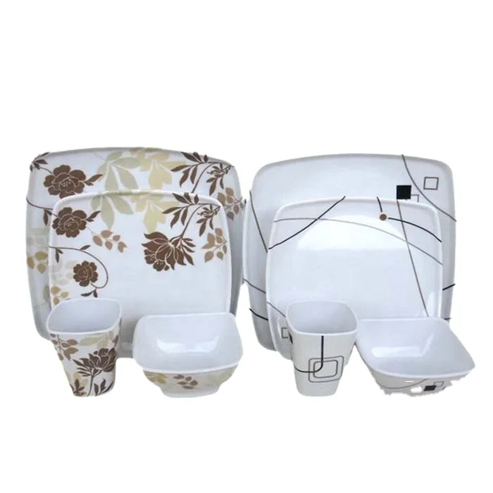 Plastic Dinnerware Set Unbreakable Melamine Dinner Set Ecofriendly