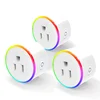 Outdoor Bluetooth Mini RGB Smart Amazon Zigbee Alexa Tuya TP Link Wifi Power Enclosure Socket Switch Wall European plug