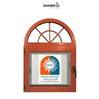 Igreja Projeto Crank Tipo Alu Frames De Vidro Manchado De Madeira Para Caixilhos de Janelas de Alum&iacute;nio folheado de madeira