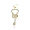 Necklace-00711 Xuping fashion key pendant 14k gold plated bead long chain necklace for women
