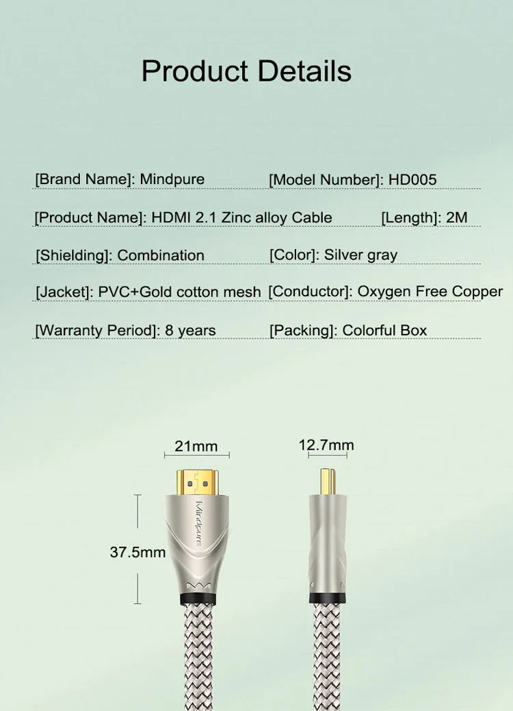 High Quality 4k 8k 60hz 120hz 2meters 2.1 hdmi cable - ANKUX.COM
