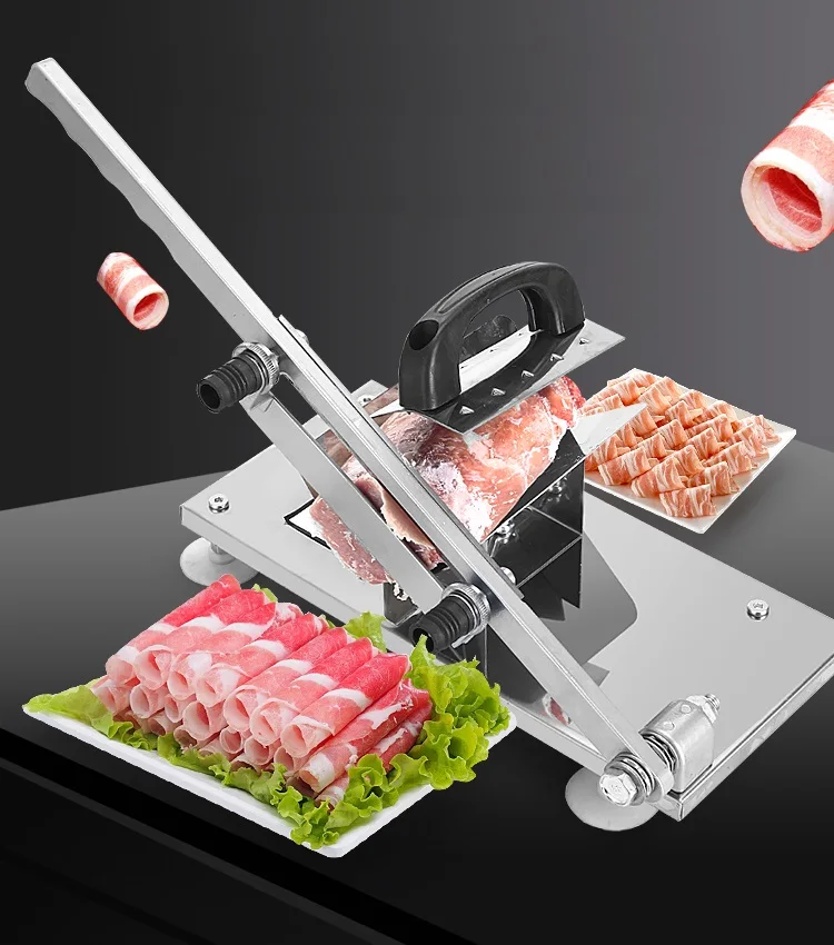 Stainless Steel Multifunction Manual Frozen Mutton Beef Meat Slicer