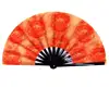 [I AM YOUR FANS] 33CM/13INCH Custom print Large Bamboo Rave Festival Accessories for Men, Chinese Japanese Folding Hand Fan