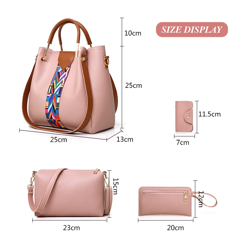 Fashion Cheap Price Lady Handbag Women Bag sets PU Handbags 4 Pcs in 1 Set