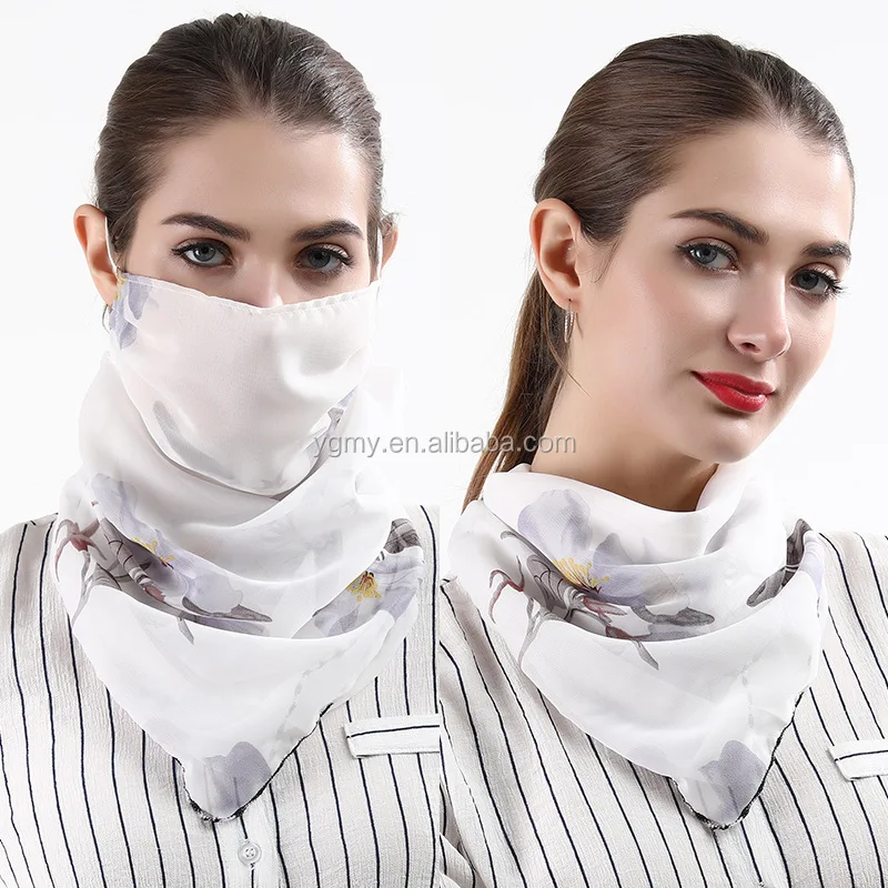 Ice Silk Face Scarf Sun Protection Thin Uv Protection Half Face Head