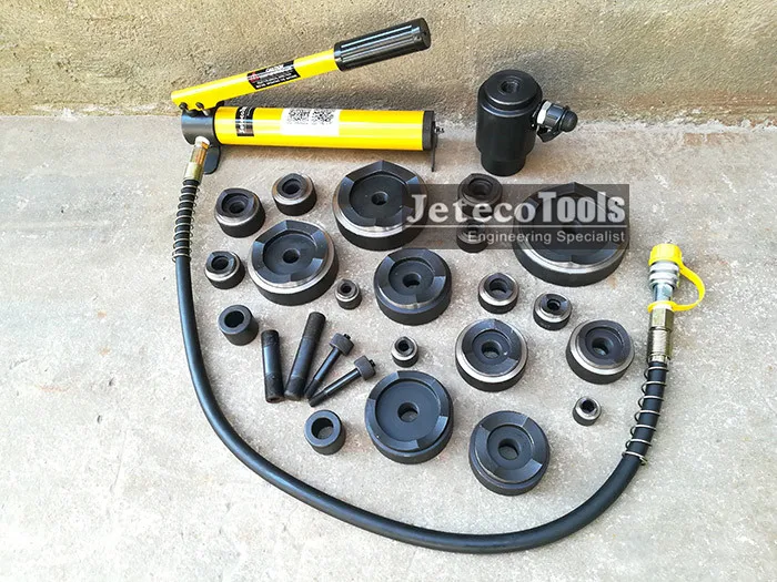 Circle Square Rectangular Hydraulic Knockout Punch Set Steel Hole Punch
