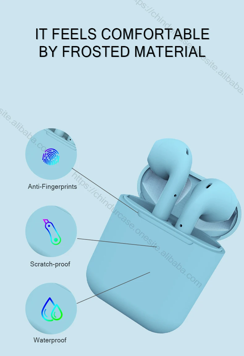 2020 Newest Original design Inpods 12 TWS V5.0 Colourful Frosted Feel Stereo True wireless Earbuds Headphone Earphone - ANKUX.COM